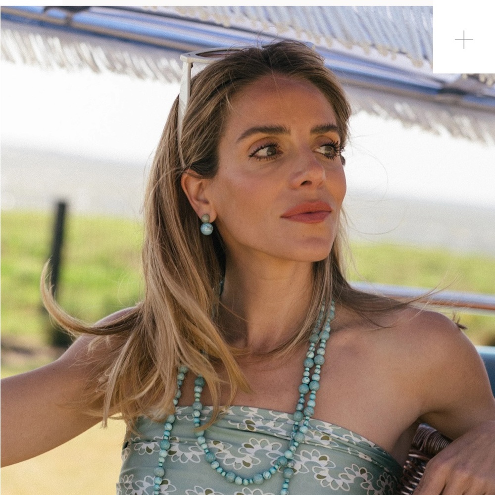 Jennifer Behr x Julia Berolzheimer Cay turquoise earrings